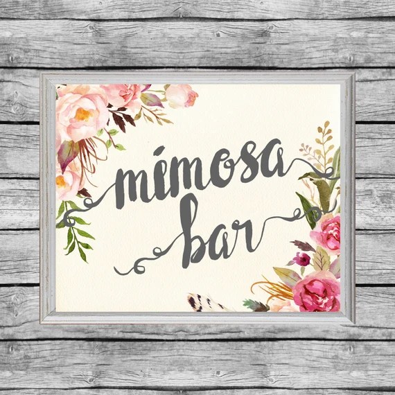 free printable mimosa bar sign PrintableTemplates