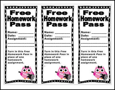 free homework passes pdf