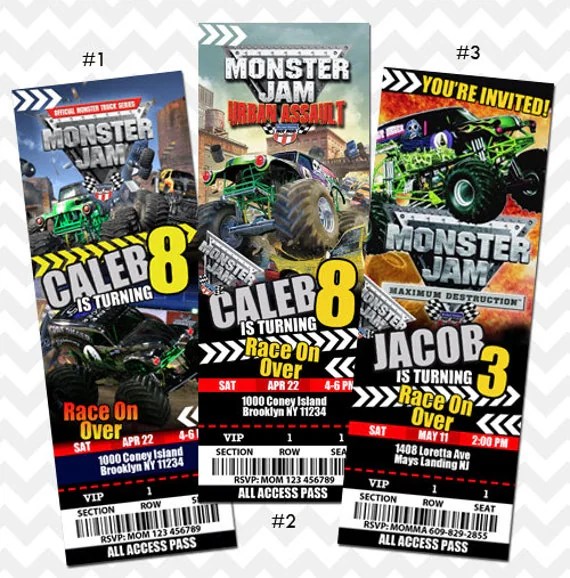 monster jam printable tickets PrintableTemplates