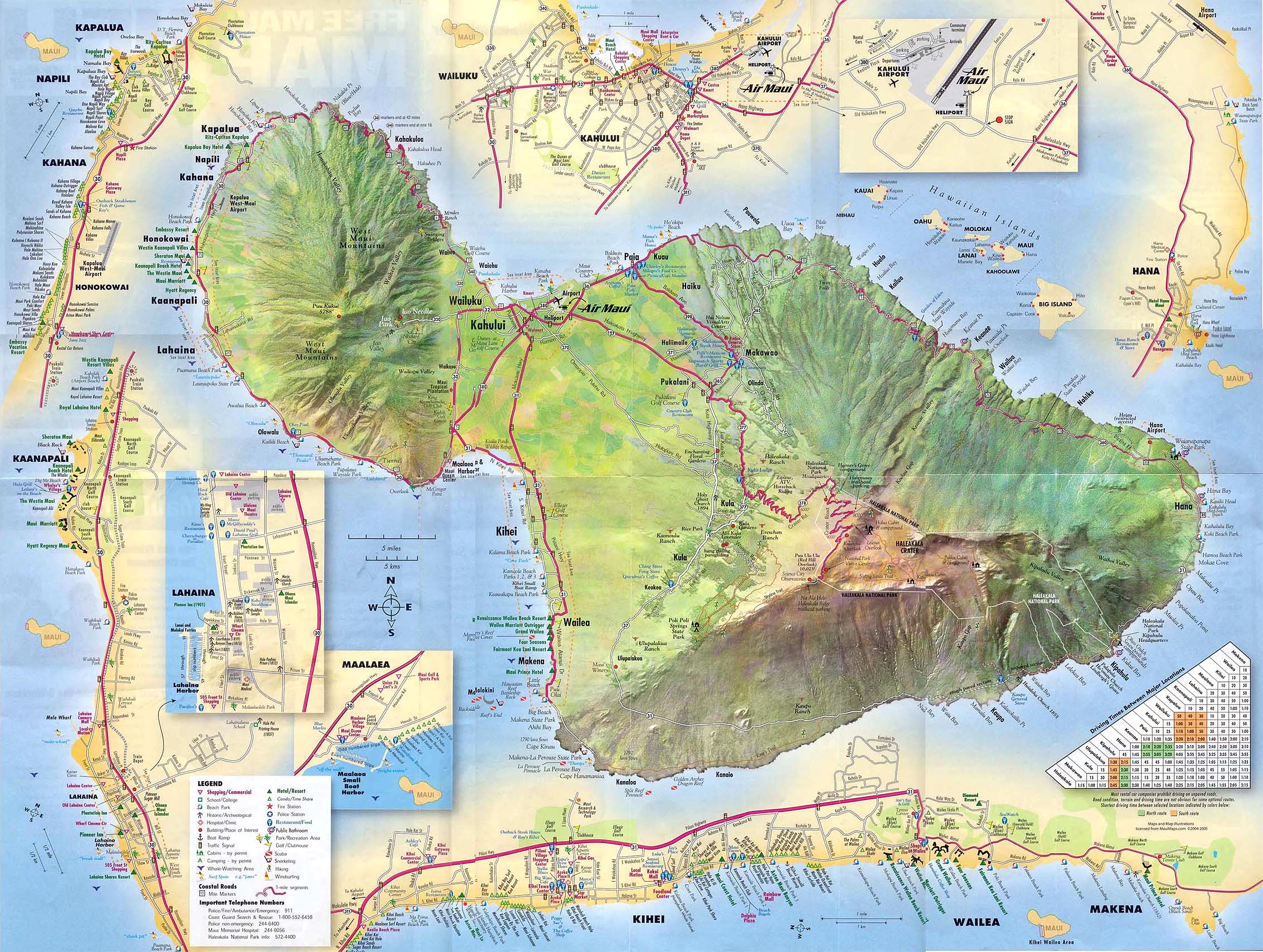 printable map of maui PrintableTemplates