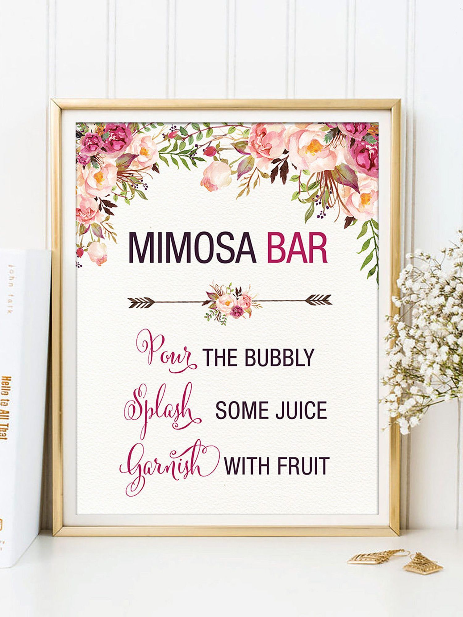 free printable mimosa bar sign PrintableTemplates