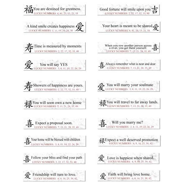 printable fortune cookie sayings pdf PrintableTemplates