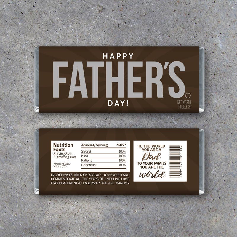 Free Printable Father S Day Candy Bar Wrappers Templates