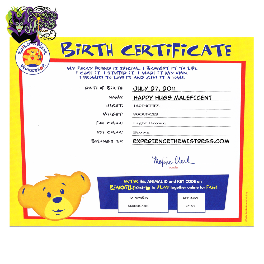 printable build a bear certificate PrintableTemplates