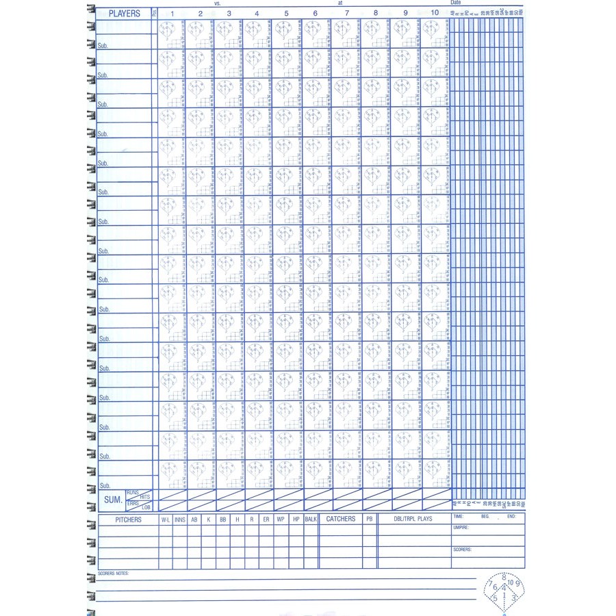 printable softball scorebook PrintableTemplates