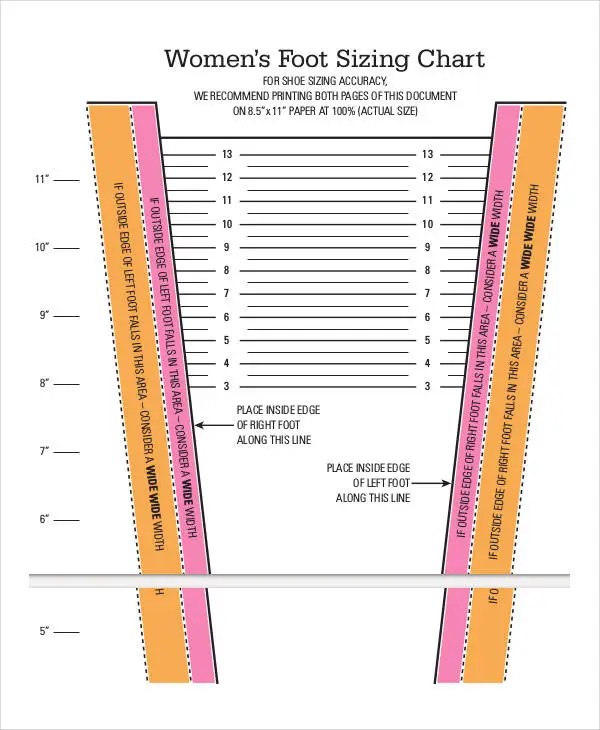 printable shoe size chart mens – PrintableTemplates