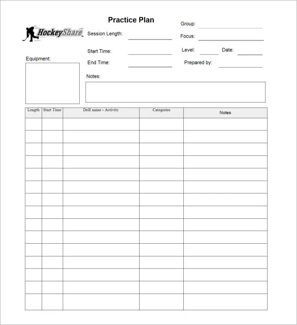 free printable softball practice plans PrintableTemplates