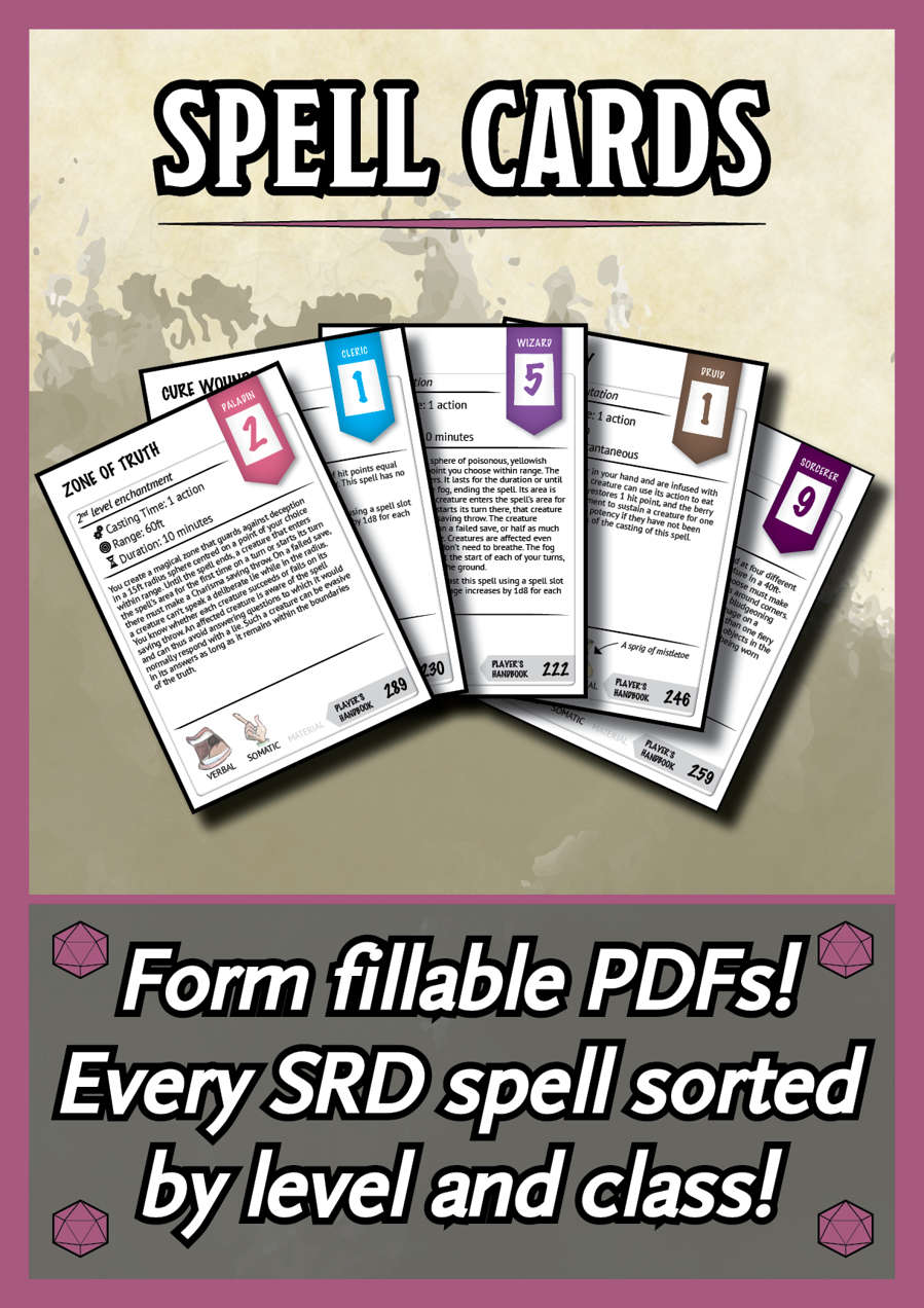 d&d printable spell cards PrintableTemplates