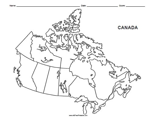 printable map of canada – PrintableTemplates