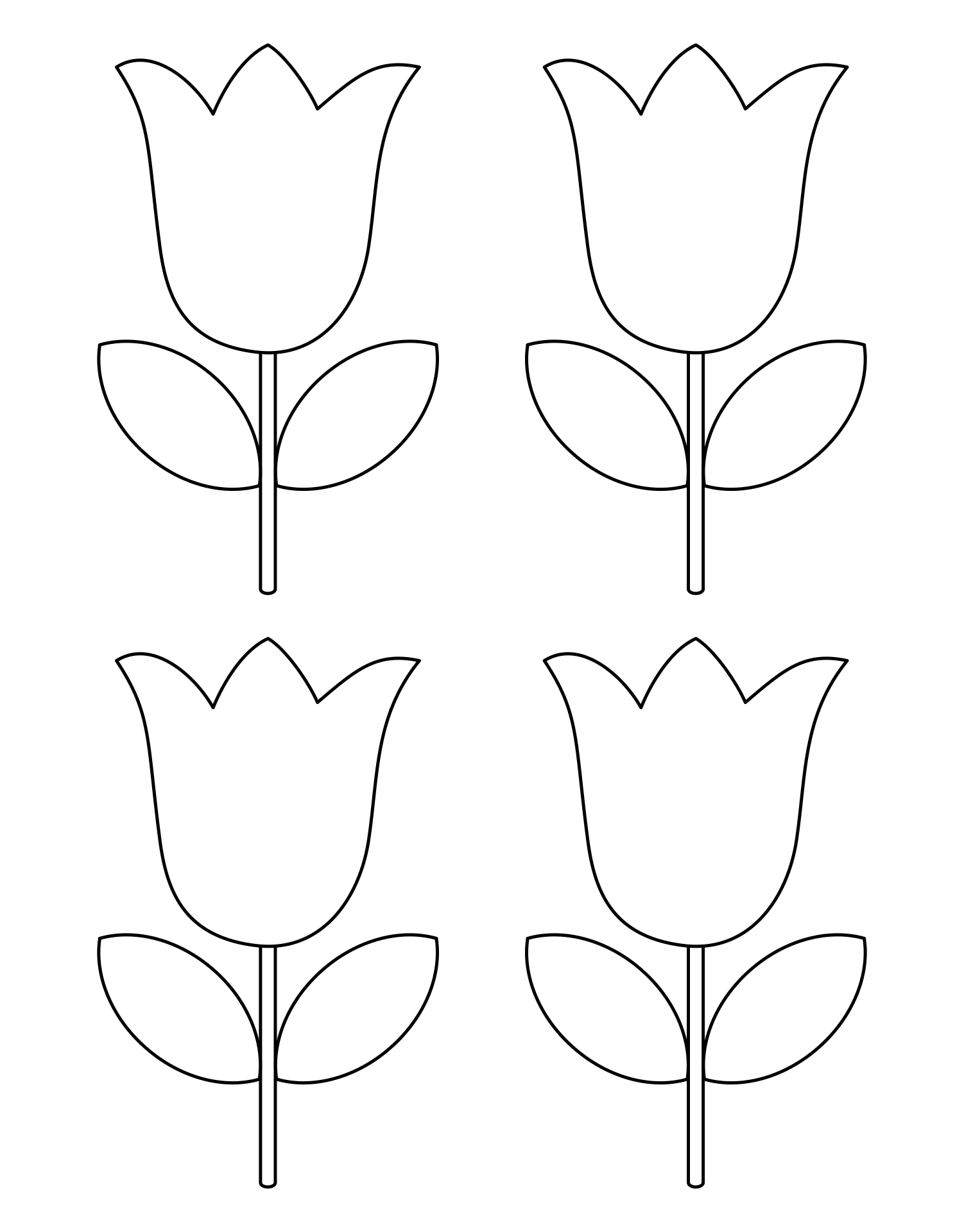 Tulip Petal Template